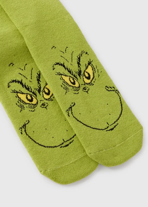 Grinch Green Christmas Slipper Socks - 6-8.5 Image 2