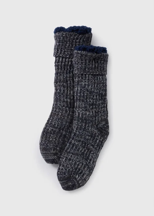Grey Borg Lined Thermal Socks - 6-8.5 Image 1