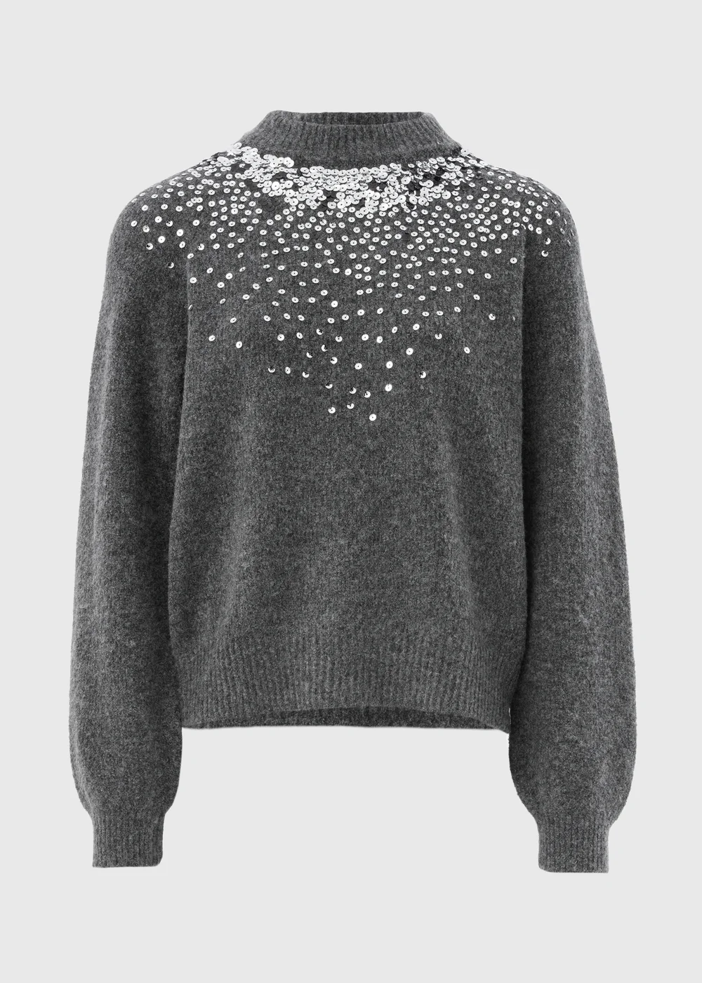 Papaya Petite Charcoal Scatter Sequin Jumper - XS Image 4