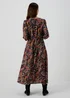 Petite Black Paisley Midi Dress - 6 Image 2