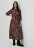 Petite Black Paisley Midi Dress - 6 Image 1
