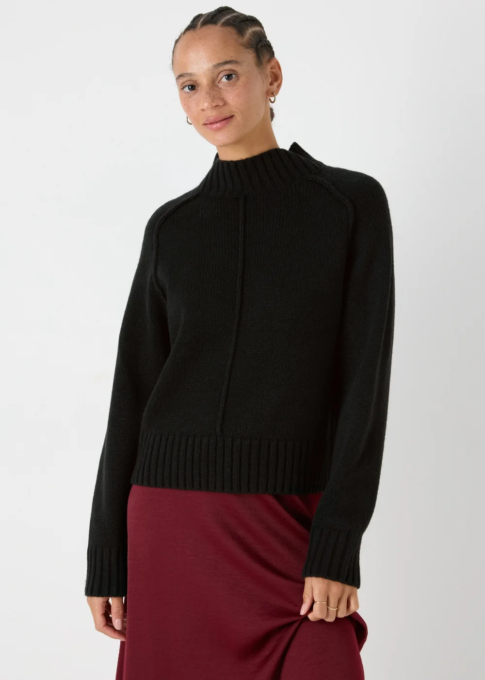 Papaya Petite Black Seam Front Jumper - XS Image 1