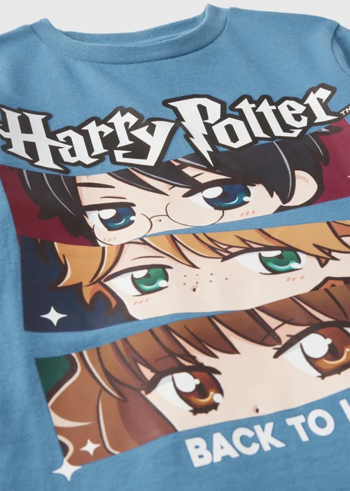 Harry Potter Kids Blue Anime Top & Bottom Pyjama Set (4-13yrs) - Age 4 Years Image 2
