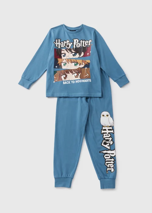 Harry Potter Kids Blue Anime Top & Bottom Pyjama Set (4-13yrs) - Age 4 Years Image 1