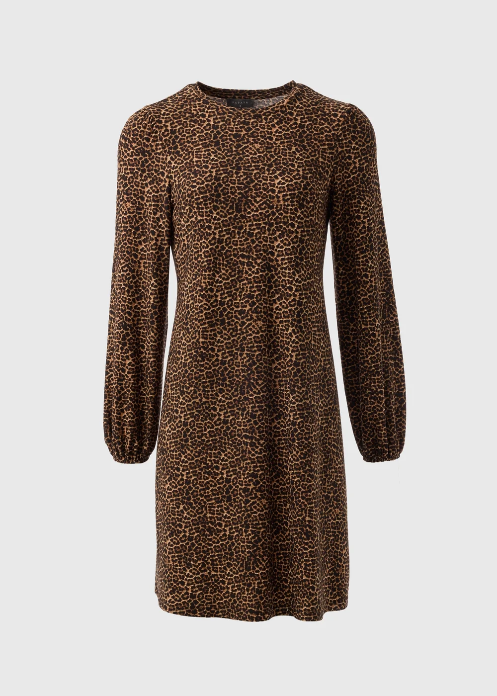 Papaya Petite Brown Animal Print Mini Dress - 6 Image 4