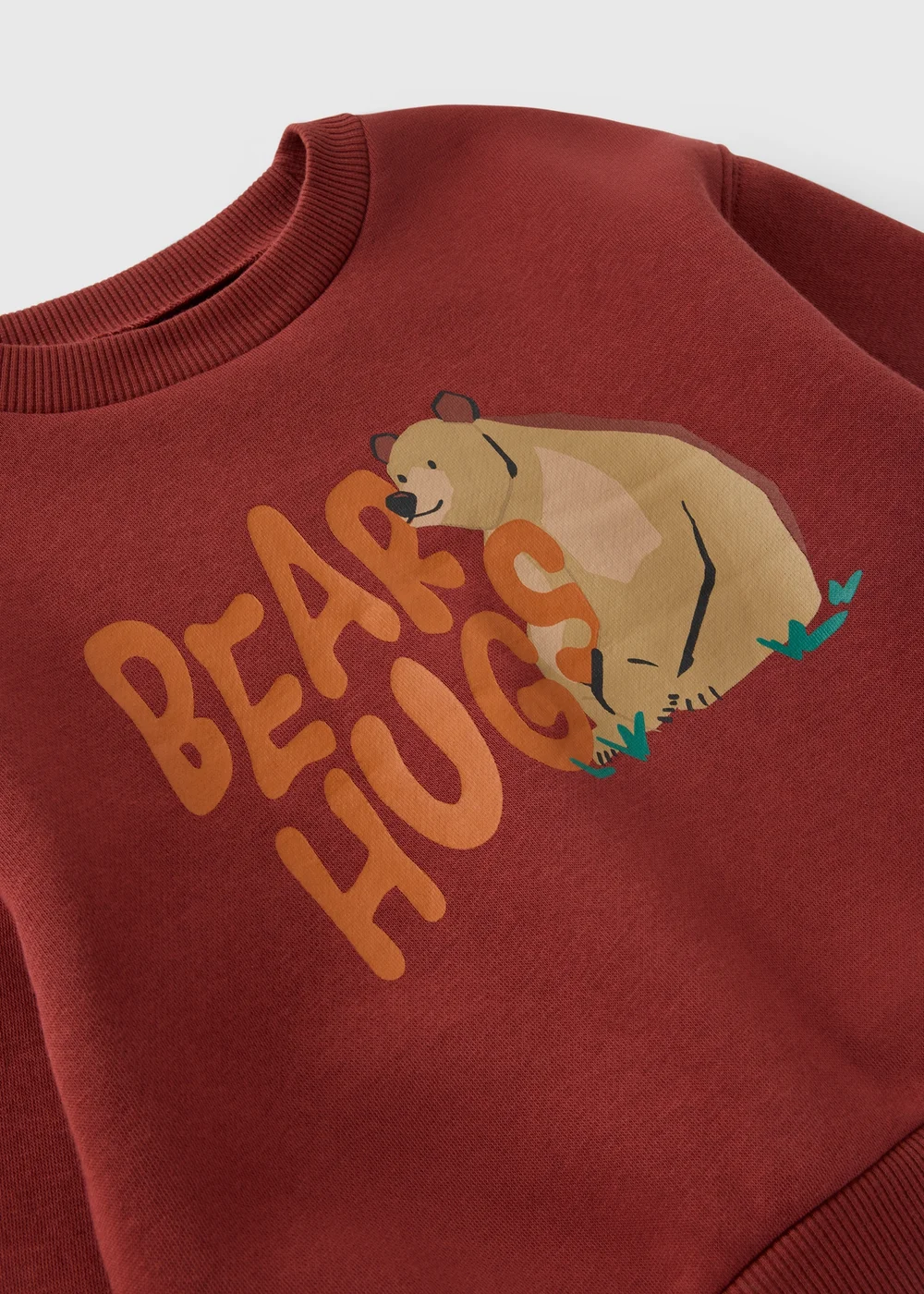 Boys Burgundy Bear Sweatshirt (1-7yrs) - 1-1.5 Yrs Image 2