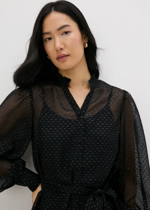 Papaya Petite Black Lurex Mini Dress - 6 Image 3