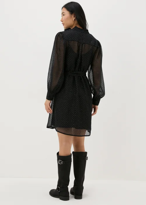 Papaya Petite Black Lurex Mini Dress - 6 Image 2