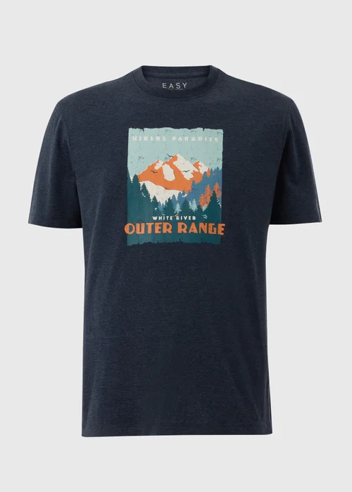 Navy Outer Range Mountain T-Shirt - S Image 2