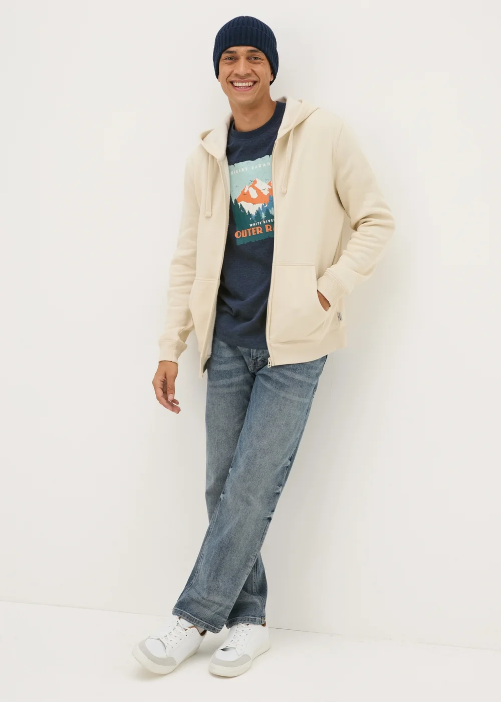 Navy Outer Range Mountain T-Shirt - S Image 1