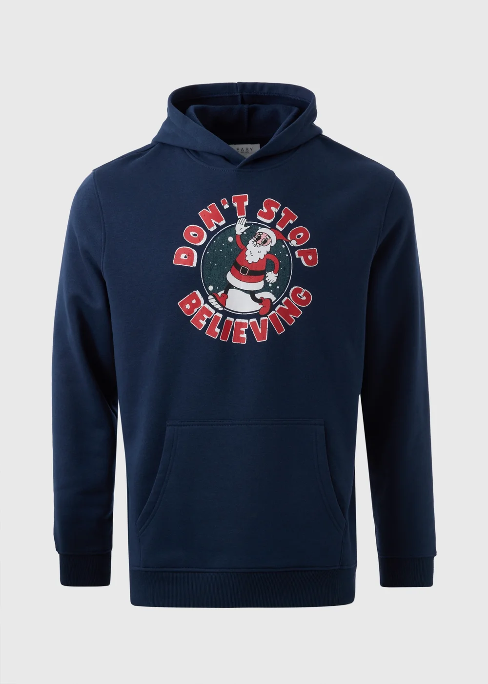 Navy Christmas Don't Stop Believing Hoodie - S Image 4