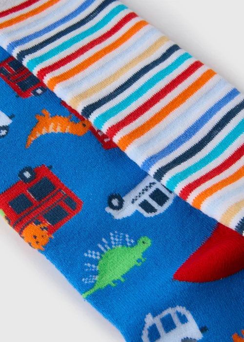 Boys Multicolour Welly Socks (Younger 6-Older 6.5) - 4-6.5 Image 2