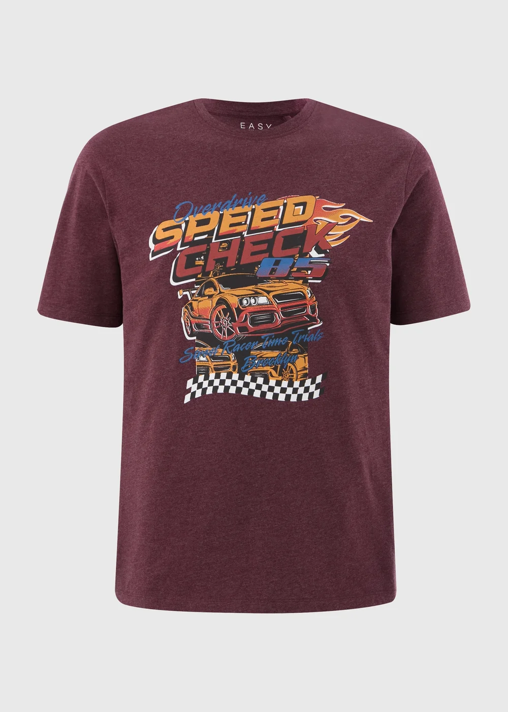 Burgundy Speed Check T-Shirt - S Image 4