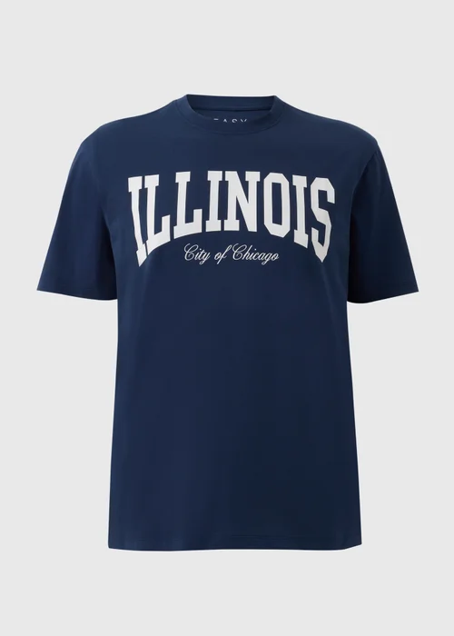 Navy Illinois Varsity T-Shirt - S Image 4