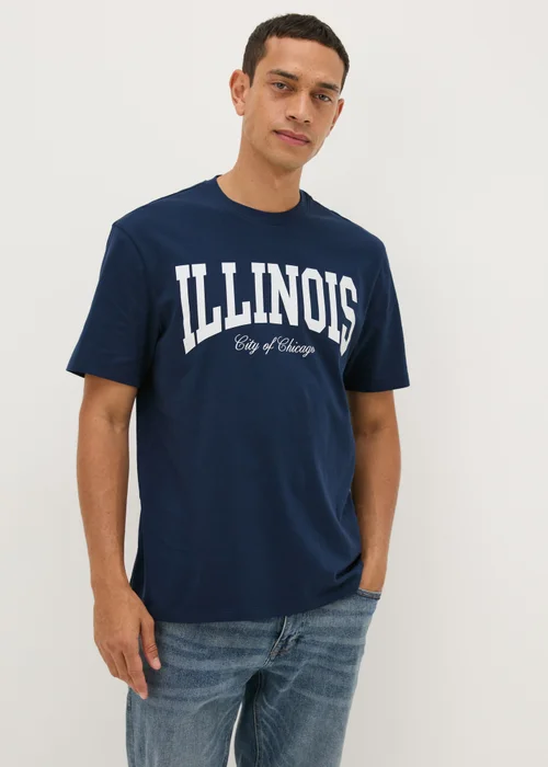 Navy Illinois Varsity T-Shirt - S Image 1