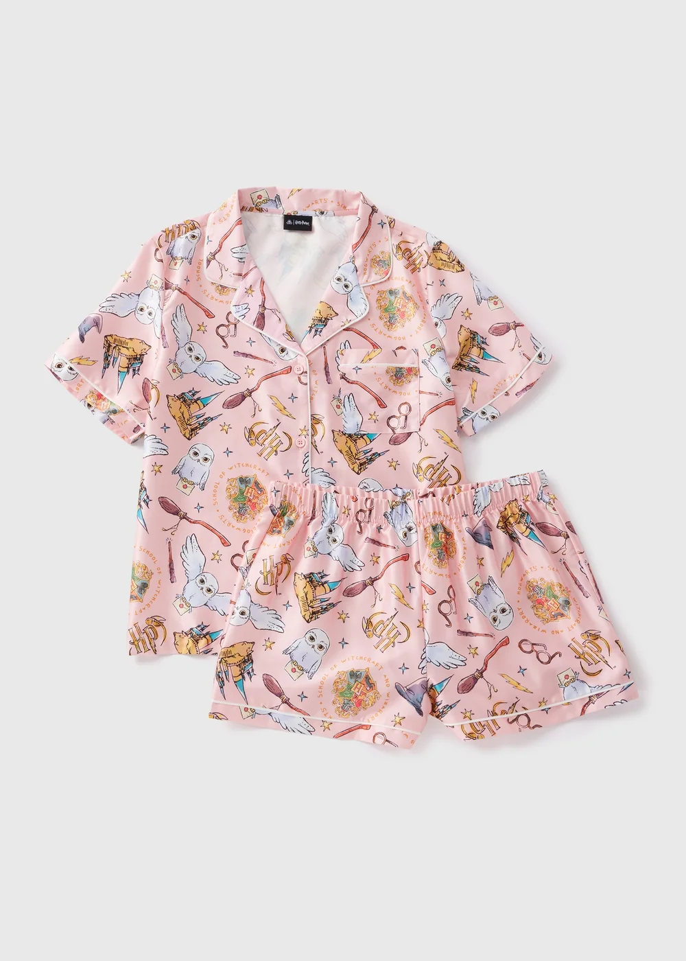 Harry Potter Pink Satin Short Pyjama Set - Size 8 Image 3