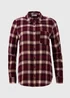 Papaya Petite Burgundy Brushed Check Shirt - Size 6 Image 3