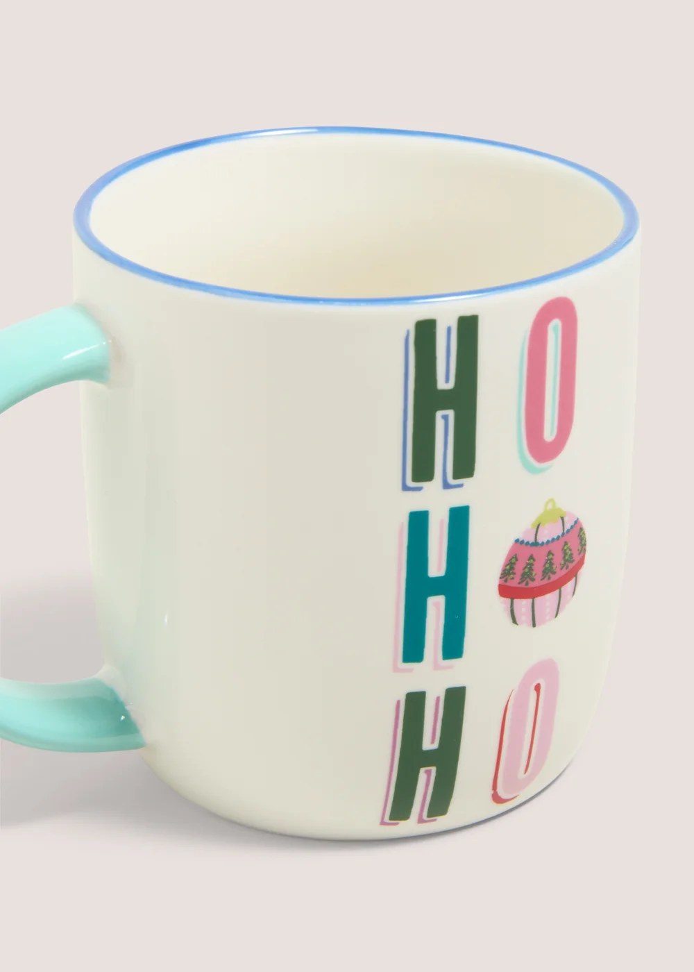 Cream Ho Ho Ho Mug Image 2