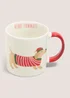 Cream Christmas Dog Mug Image 1