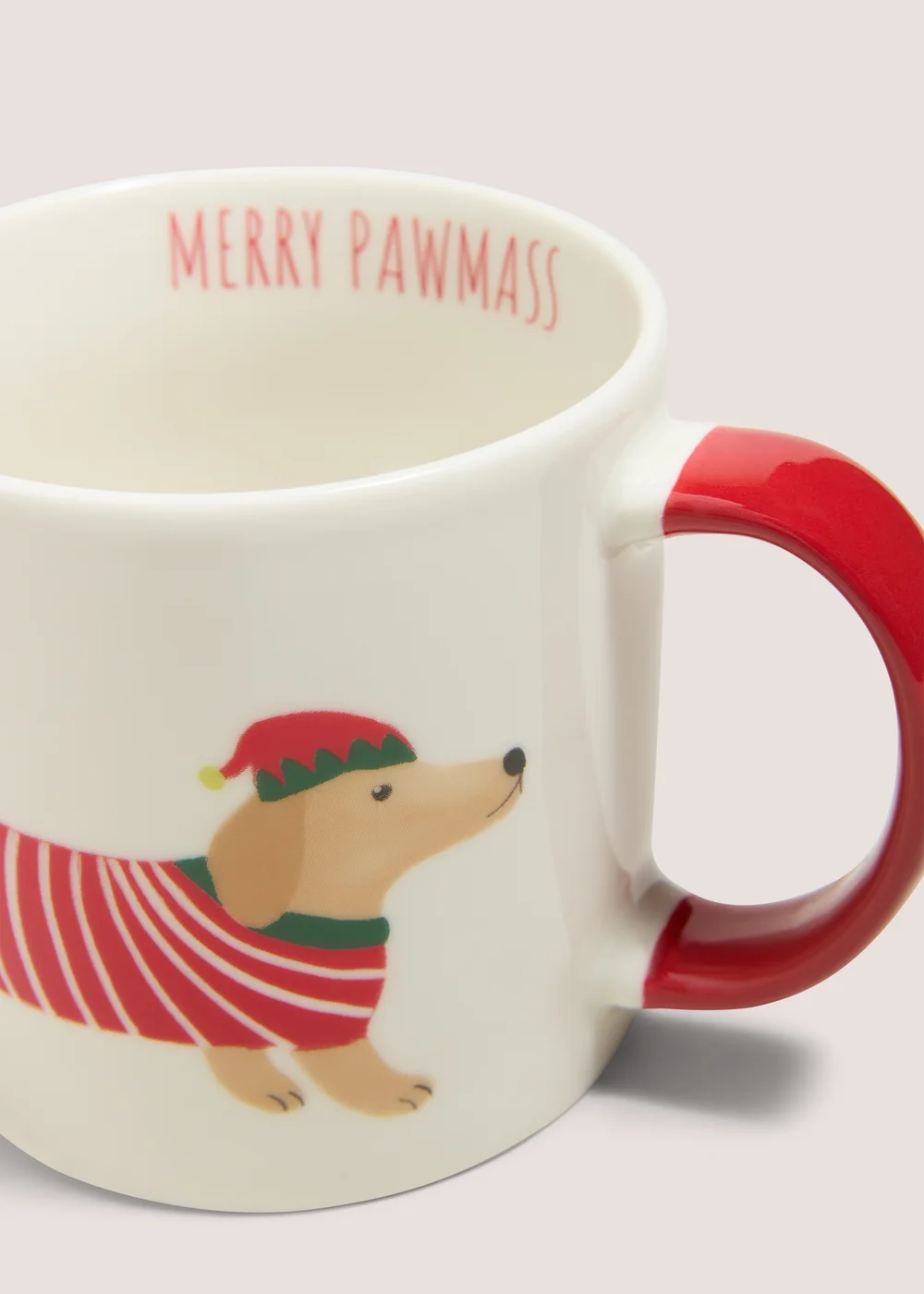 Cream Christmas Dog Mug Image 2