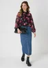 Papaya Petite Black Floral Chiffon Blouse - Size 6 Image 1