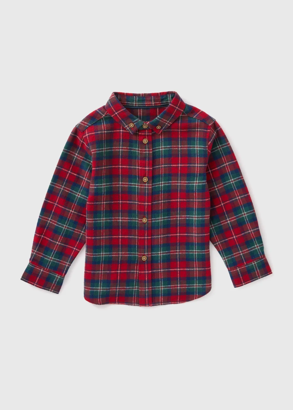 Boys Red Check Shirt (1-7yrs) - 1 half year to 2 Image 1
