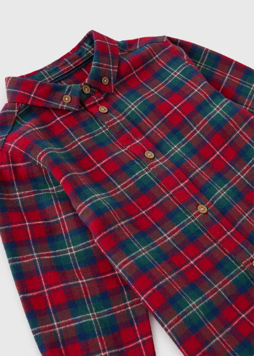 Boys Red Check Shirt (1-7yrs) - 1 half year to 2 Image 2