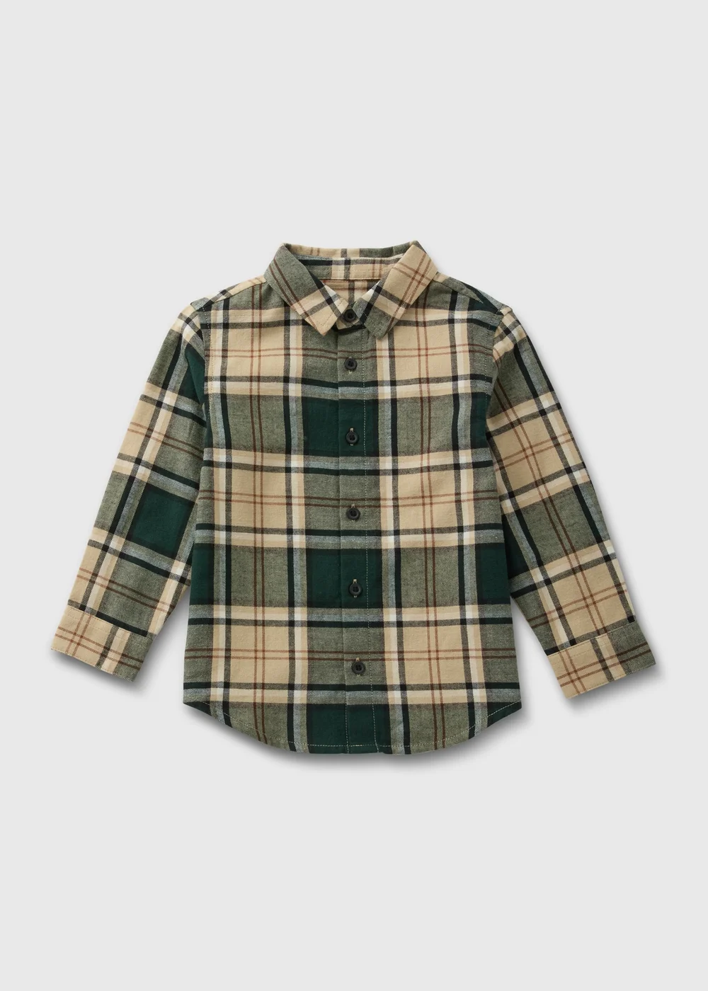 Boys Stone Check Shirt (1-7yrs) - 1 half year to 2 Image 1