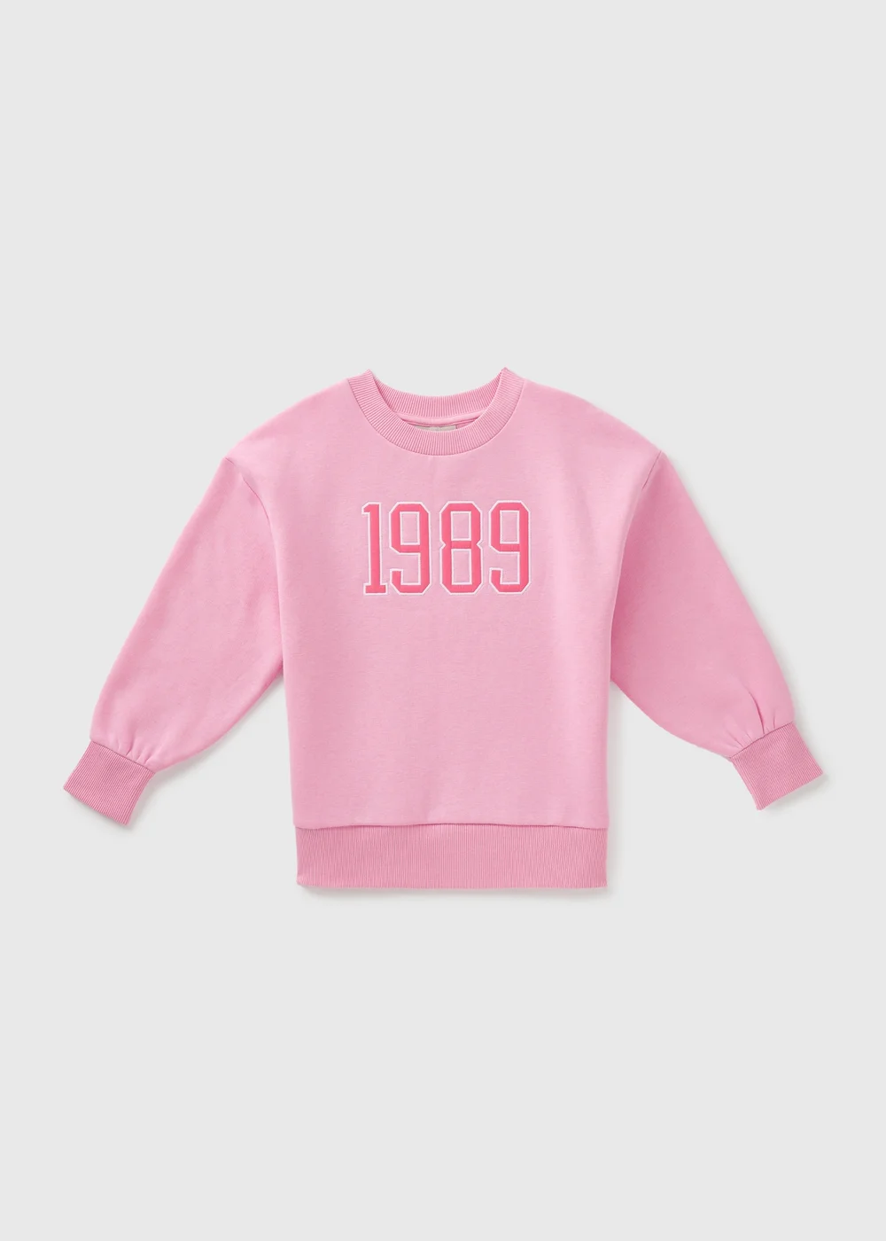 Girls Pink 1989 Sweatshirt (7-15yrs) - 7 Yrs Image 1
