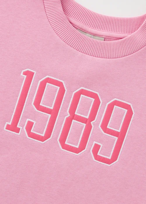 Girls Pink 1989 Sweatshirt (7-15yrs) - 7 Yrs Image 2