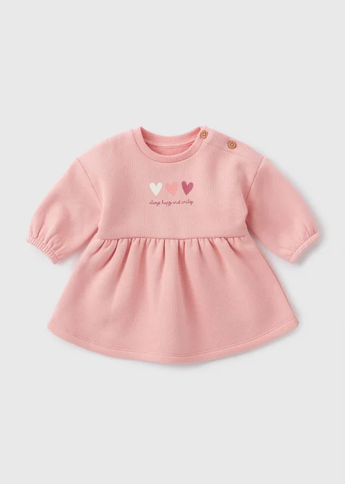 Baby Pink Love Sweater Dress (Newborn-23mths) - 0-3 months Image 1
