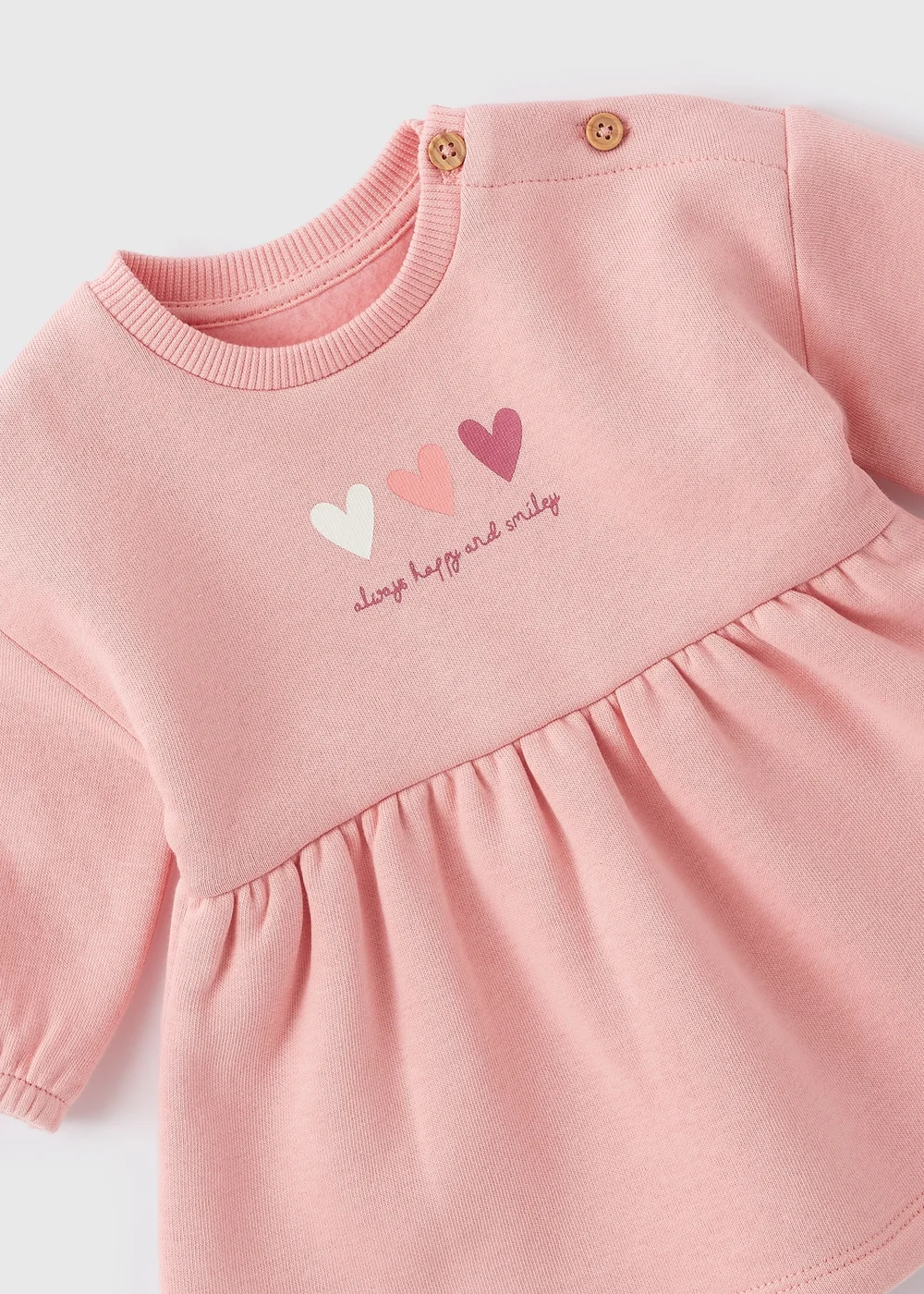 Baby Pink Love Sweater Dress (Newborn-23mths) - 0-3 months Image 2