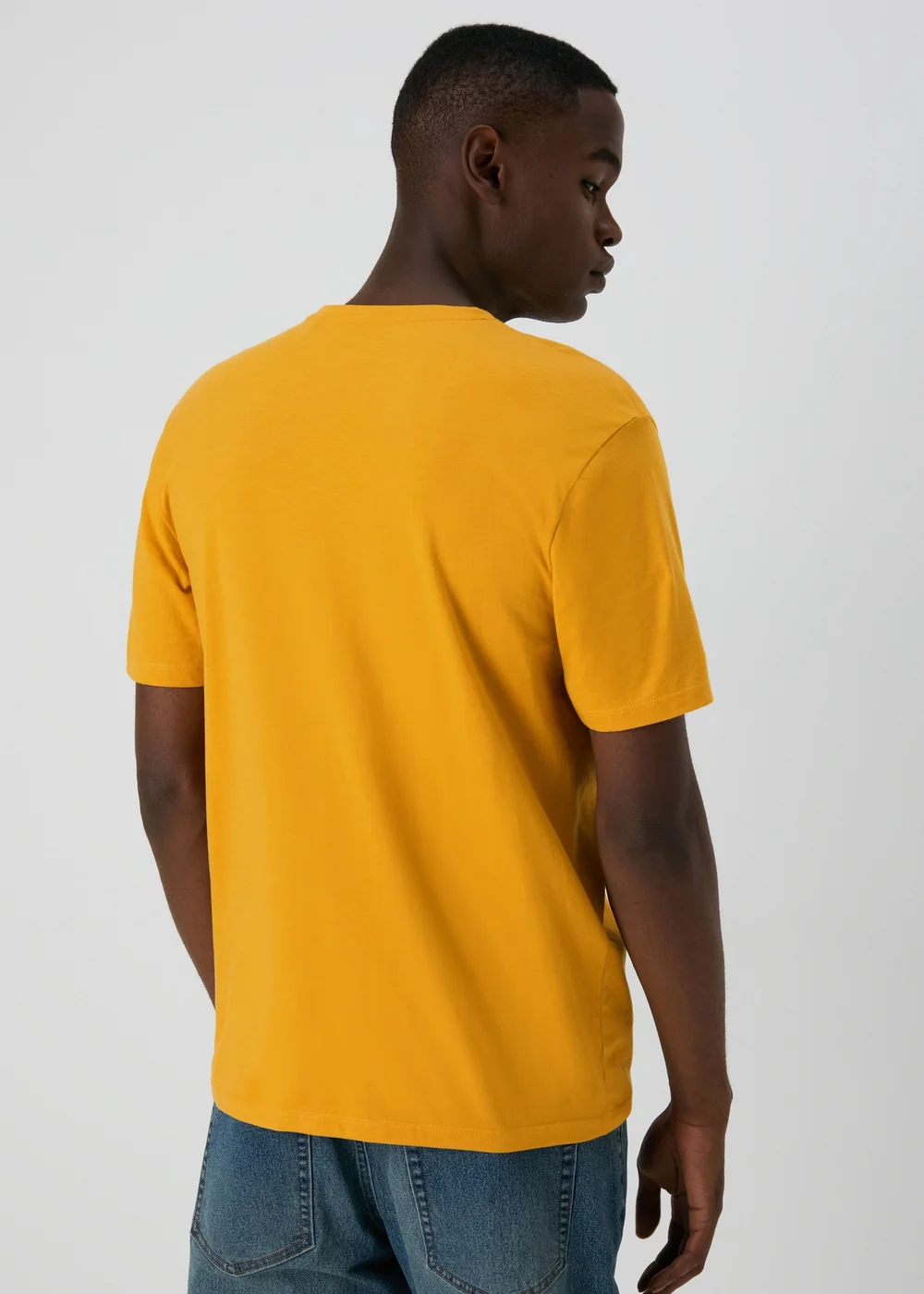 Yellow Essential Crew Neck T-Shirt - S Image 2