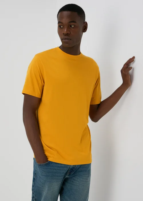 Yellow Essential Crew Neck T-Shirt - S Image 1
