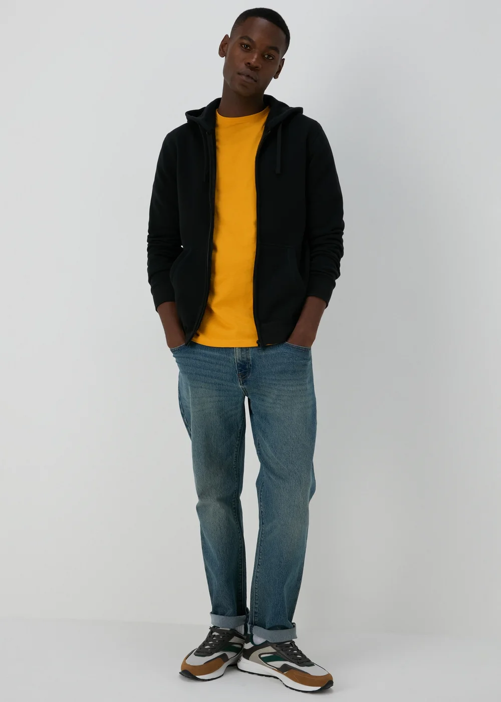 Yellow Essential Crew Neck T-Shirt - S Image 3