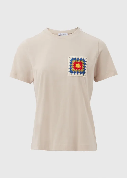Stone Crochet Pocket T-Shirt - 8 Image 5