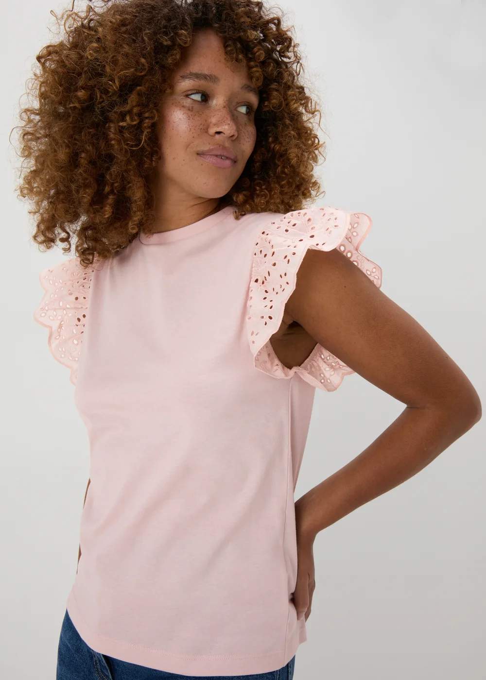 Pink Embroidered Sleeve Vest - 8 Image 1