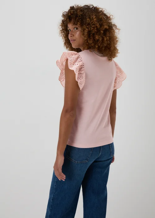 Pink Embroidered Sleeve Vest - 8 Image 2