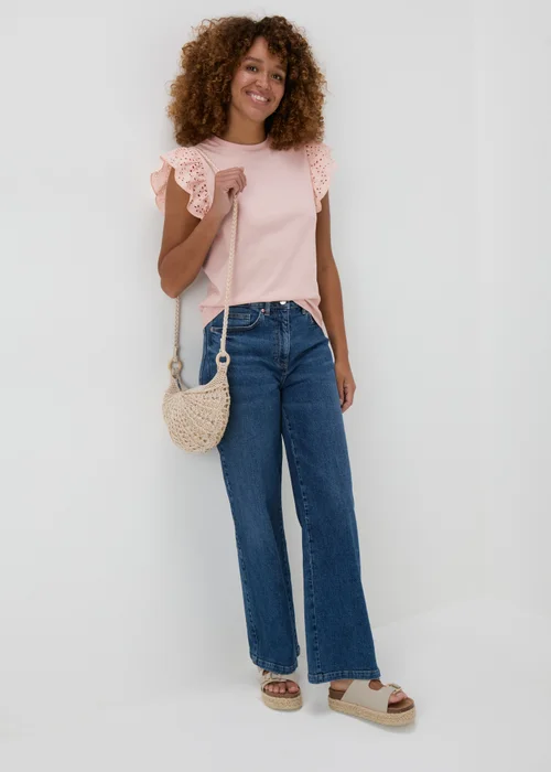 Pink Embroidered Sleeve Vest - 8 Image 4