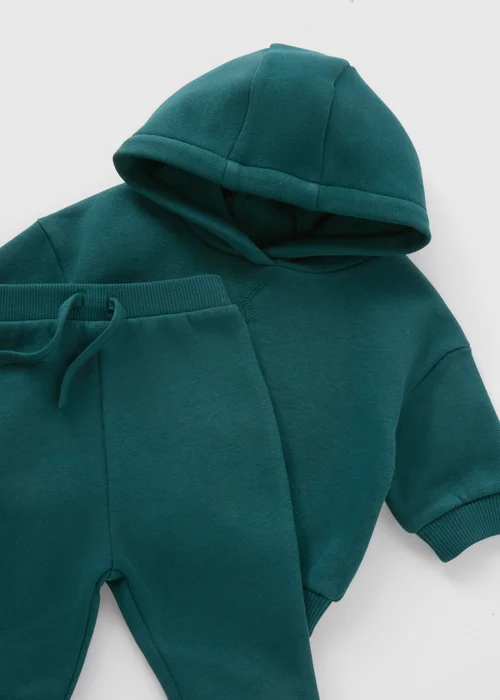 Baby Green Hoodie & Jogging Bottoms (Newborn-23mths) - Age 0 - 3 Months Image 2