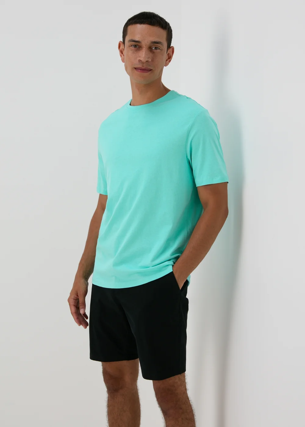 Turquoise Essential Crew Neck T-Shirt - S Image 1