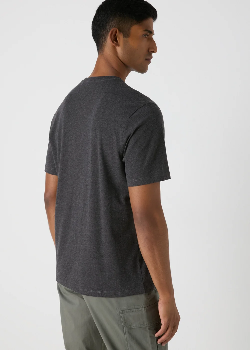 Charcoal Essential Crew Neck T-Shirt - S Image 2