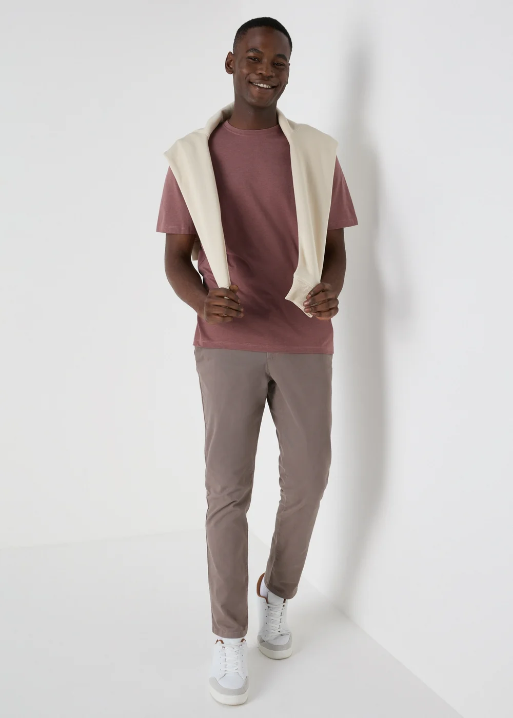 Pink Essential Crew Neck T-Shirt - S Image 1