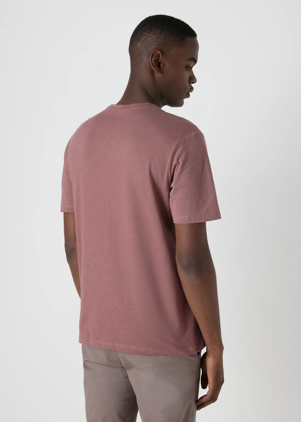 Pink Essential Crew Neck T-Shirt - S Image 2