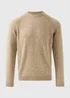 Ecru Knitted Twist Crew Neck Jumper - Small Image 4