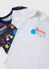 Alder Hey 2 Pack Baby White & Navy Bodysuits (Newborn-23mths) - First Size Image 2