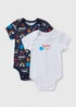 Alder Hey 2 Pack Baby White & Navy Bodysuits (Newborn-23mths) - First Size Image 1