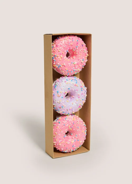 3 Pack Pink Doughnut Baubles Image 1