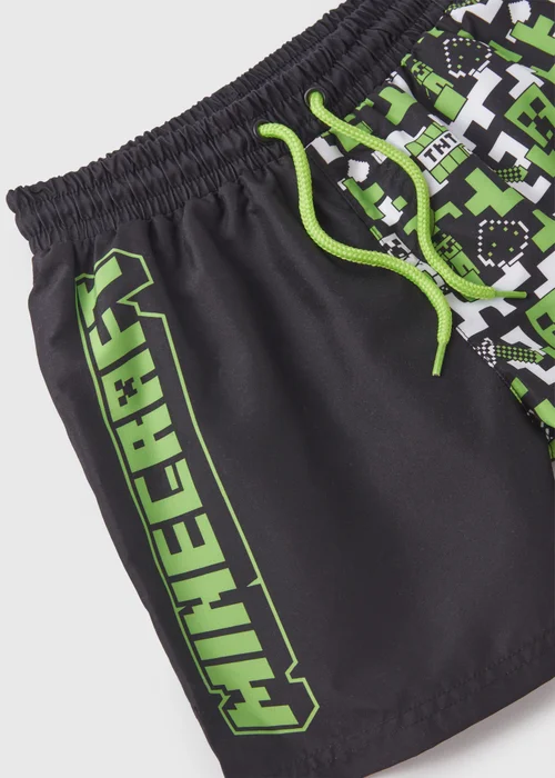 Minecraft Kids Green Swim Shorts (2-9yrs) - Age 2 - 3 Years Image 2