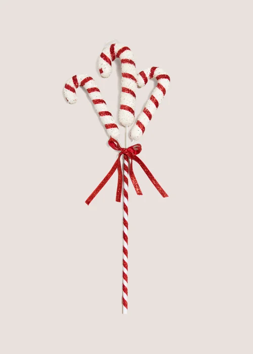 Red Candy Cane Pick Image 1